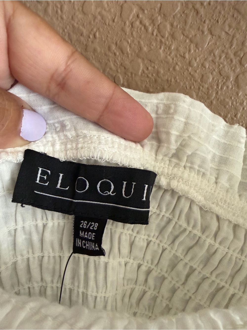 Eloquii White Smocked Dress with Ruffled Trim Size 26/28 NWT - Picture 6 of 12